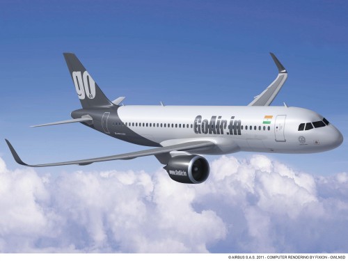 Rendering of GoAir's Airbus A320neo. Click for larger.