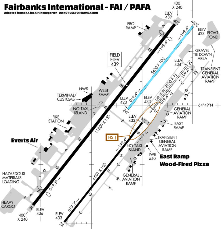 Fairbanks International Airport Diagram FAI / PAFA AirlineReporter